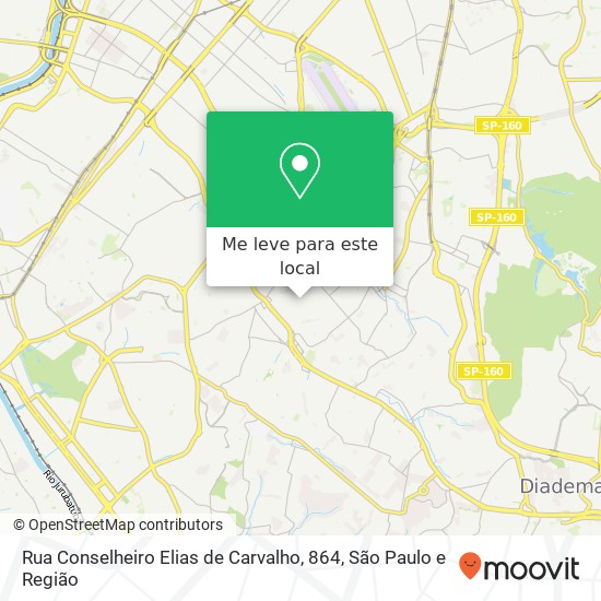 Rua Conselheiro Elias de Carvalho, 864, Jabaquara São Paulo-SP mapa