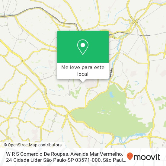 W R S Comercio De Roupas, Avenida Mar Vermelho, 24 Cidade Líder São Paulo-SP 03571-000 mapa