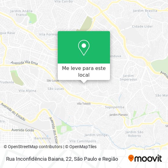 Rua Inconfidência Baiana, 22 mapa