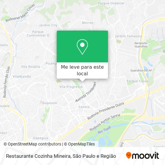 Restaurante Cozinha Mineira mapa