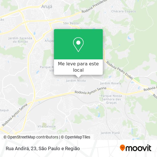 Rua Andirá, 23 mapa