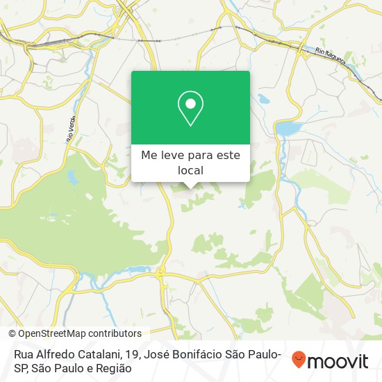 Rua Alfredo Catalani, 19, José Bonifácio São Paulo-SP mapa