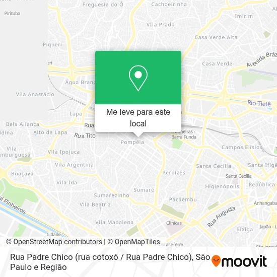 Rua Padre Chico (rua cotoxó / Rua Padre Chico) mapa