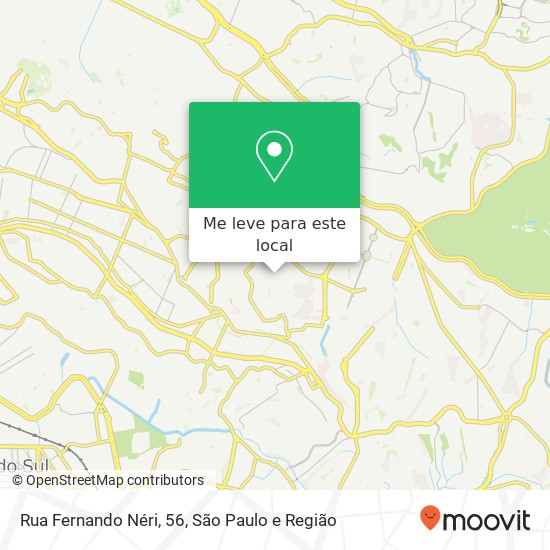 Rua Fernando Néri, 56, Sapopemba São Paulo-SP mapa
