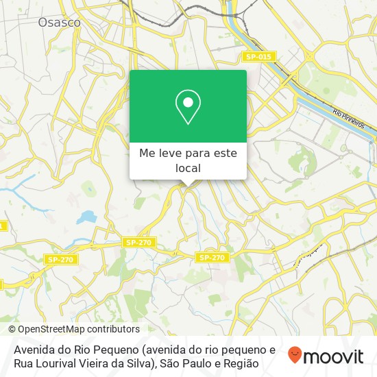 Avenida do Rio Pequeno (avenida do rio pequeno e Rua Lourival Vieira da Silva), Rio Pequeno São Paulo-SP mapa