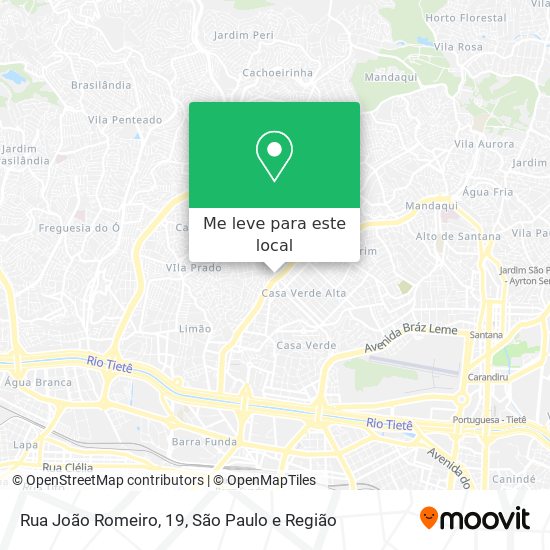 Rua João Romeiro, 19 mapa