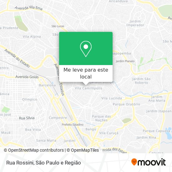 Rua Rossini mapa