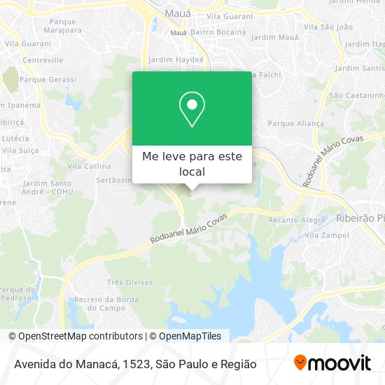 Avenida do Manacá, 1523 mapa