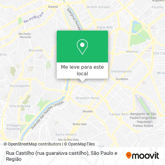 Rua Castilho (rua guaraiuva castilho) mapa