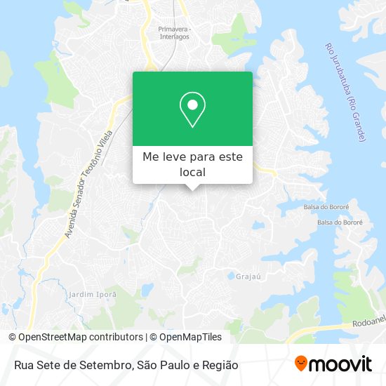 Rua Sete de Setembro mapa