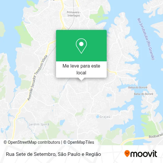 Rua Sete de Setembro mapa