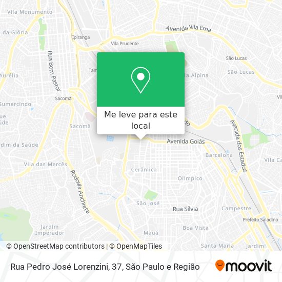 Rua Pedro José Lorenzini, 37 mapa