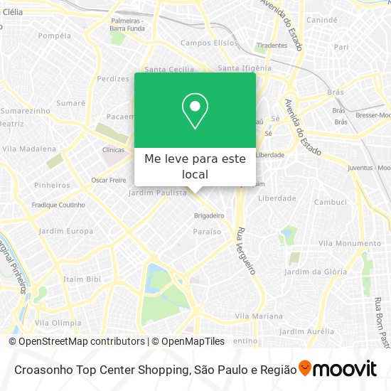 Croasonho Top Center Shopping mapa