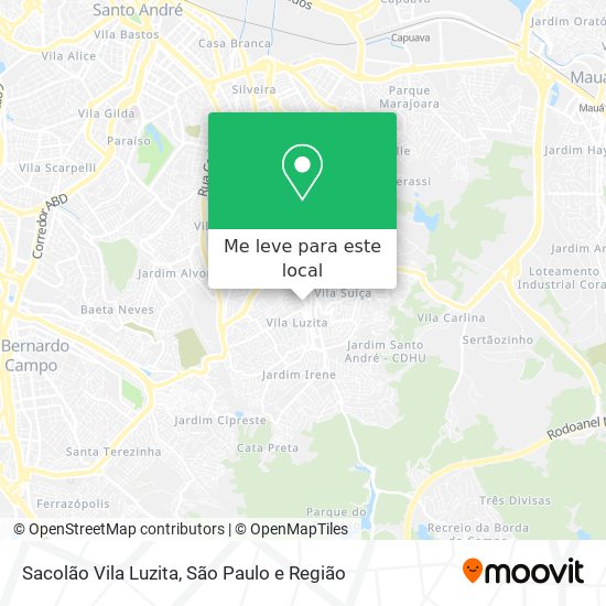 Sacolão Vila Luzita mapa