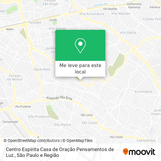 Centro Espírita Casa de Oração Pensamentos de Luz. mapa
