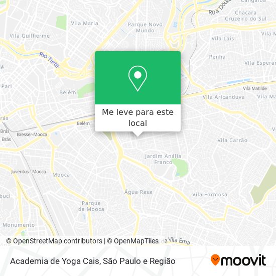 Academia de Yoga Cais mapa