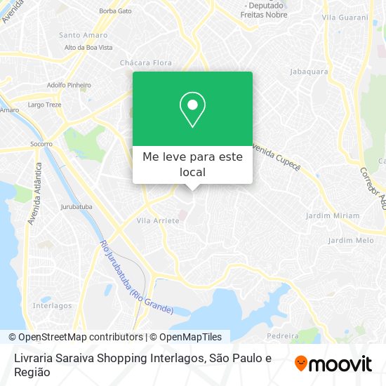 Livraria Saraiva Shopping Interlagos mapa