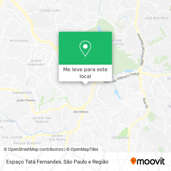 Espaço Tatá Fernandes mapa
