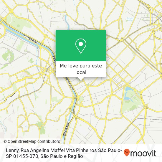 Lenny, Rua Angelina Maffei Vita Pinheiros São Paulo-SP 01455-070 mapa