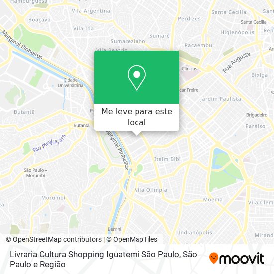 Livraria Cultura Shopping Iguatemi São Paulo mapa