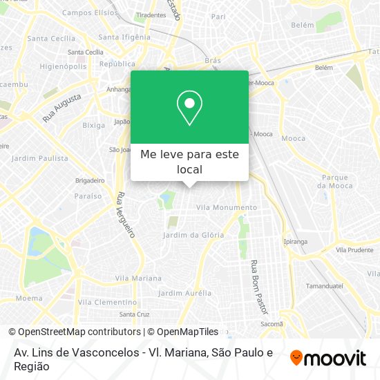 Av. Lins de Vasconcelos - Vl. Mariana mapa