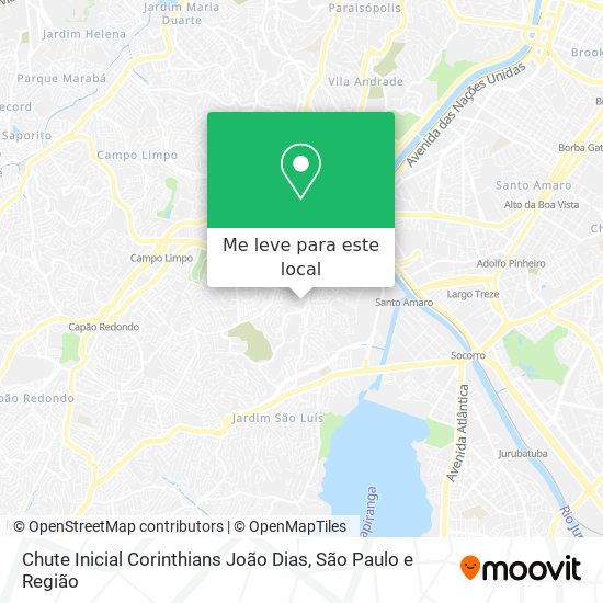 Chute Inicial Corinthians João Dias mapa