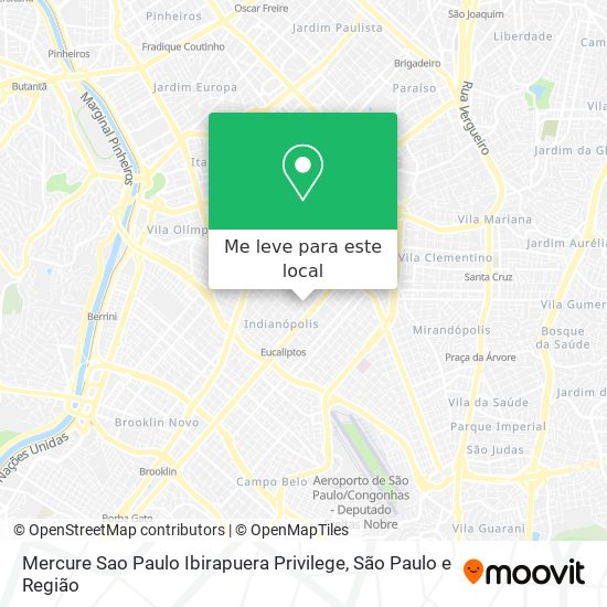 Mercure Sao Paulo Ibirapuera Privilege mapa