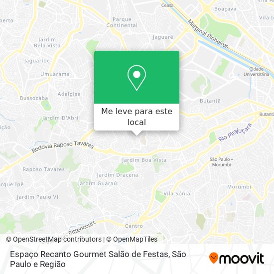 Espaço Recanto Gourmet Salão de Festas mapa