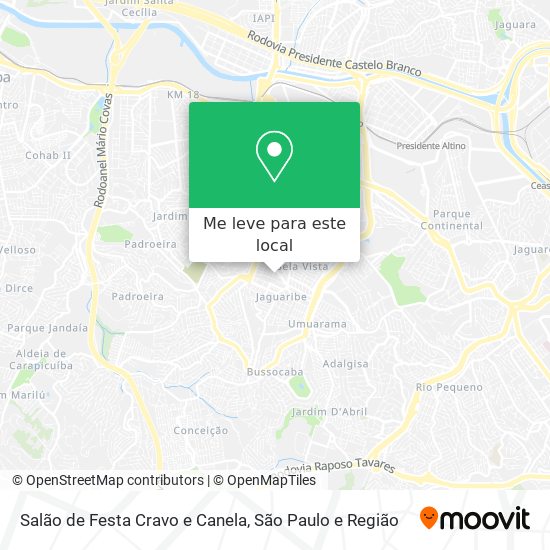 Salão de Festa Cravo e Canela mapa