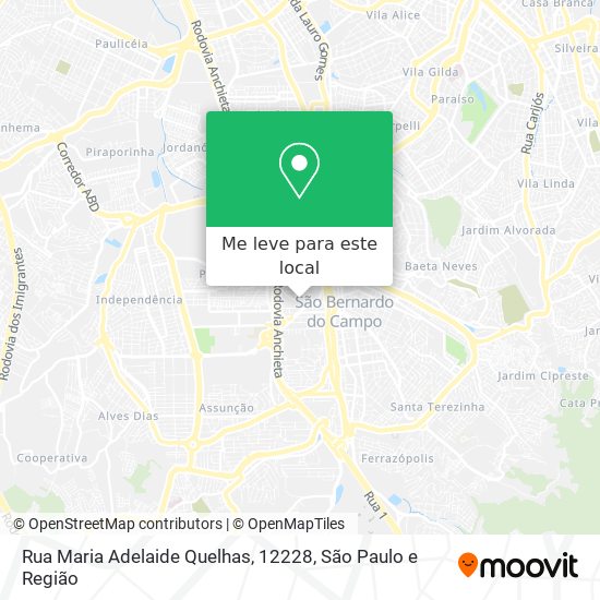 Rua Maria Adelaide Quelhas, 12228 mapa