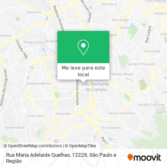 Rua Maria Adelaide Quelhas, 12228 mapa