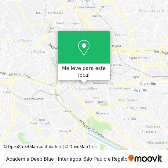 Academia Deep Blue - Interlagos mapa