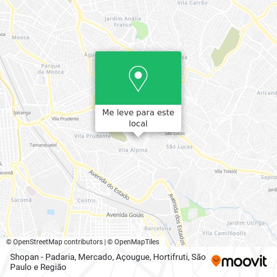 Shopan - Padaria, Mercado, Açougue, Hortifruti mapa
