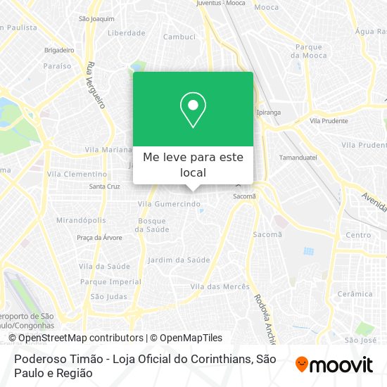 Poderoso Timão - Loja Oficial do Corinthians mapa