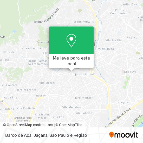 Barco de Açaí Jaçanã mapa