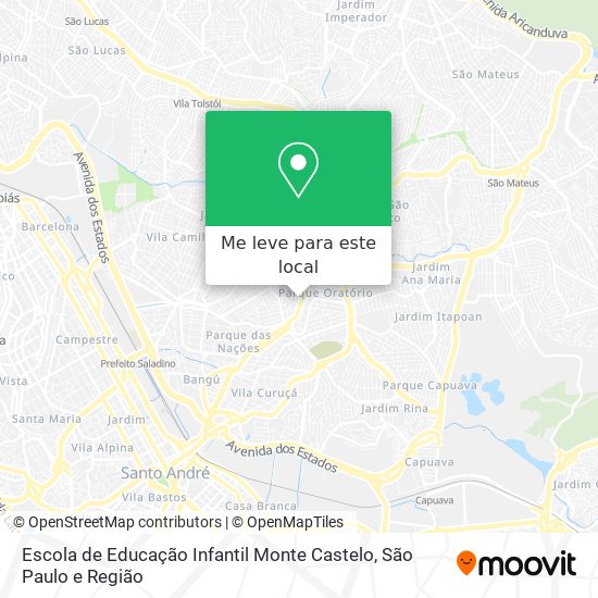 Escola de Educação Infantil Monte Castelo mapa