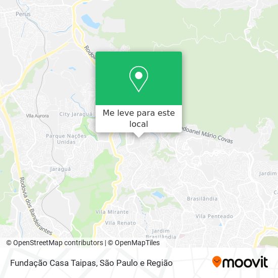 Fundação Casa Taipas mapa