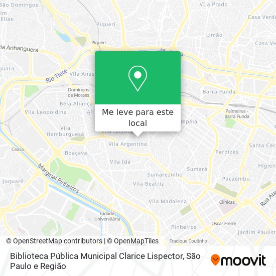 Biblioteca Pública Municipal Clarice Lispector mapa
