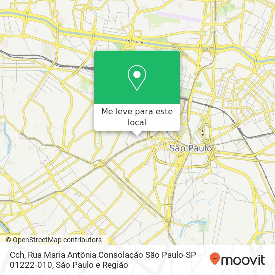 Cch, Rua Maria Antônia Consolação São Paulo-SP 01222-010 mapa