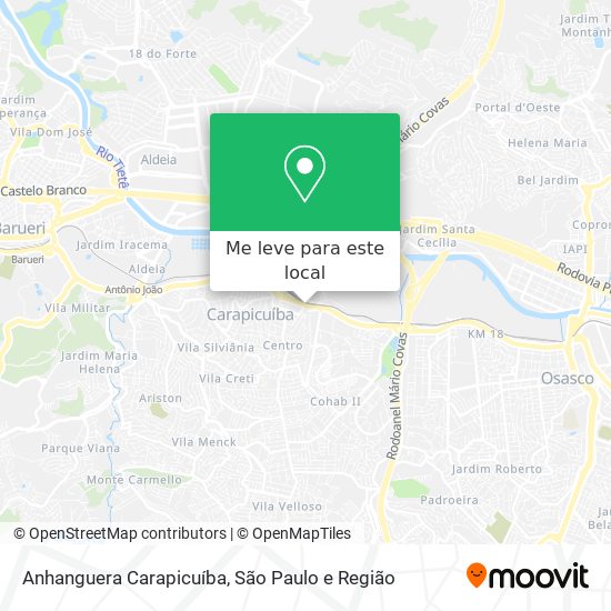 Anhanguera Carapicuíba mapa