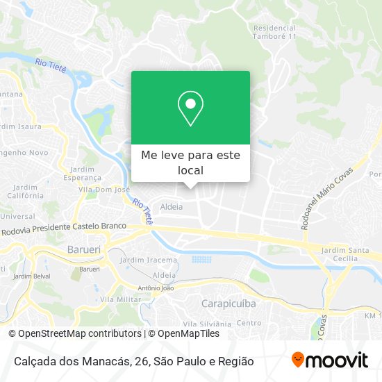 Calçada dos Manacás, 26 mapa