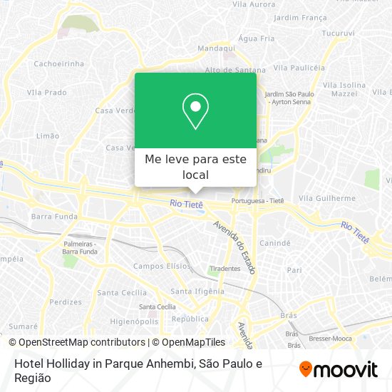 Hotel Holliday in Parque Anhembi mapa