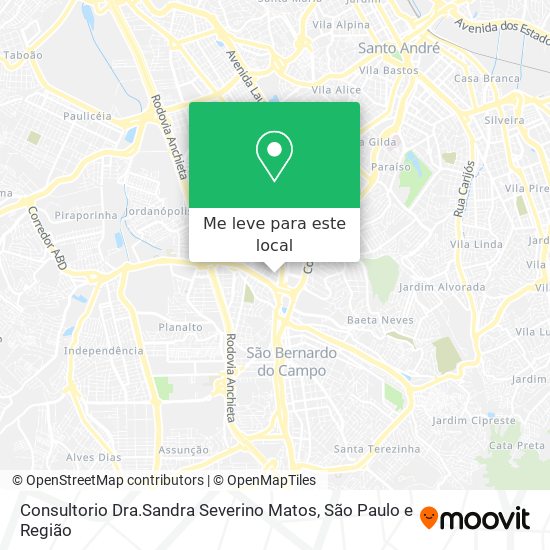 Consultorio Dra.Sandra Severino Matos mapa