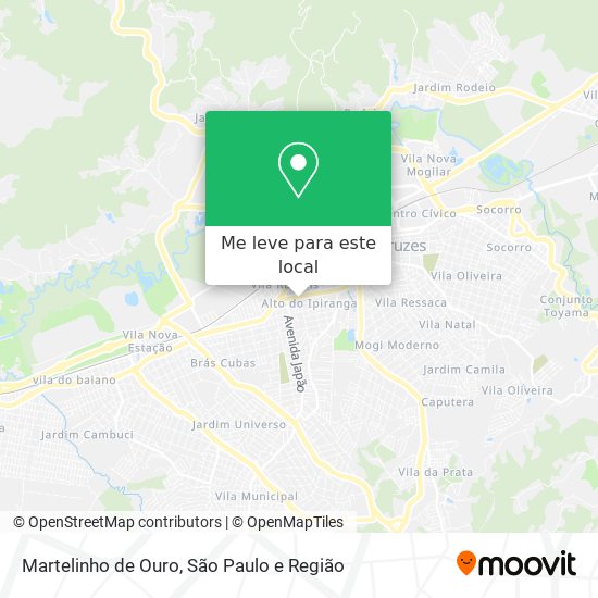 Martelinho de Ouro mapa