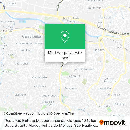 Rua João Batista Mascarenhas de Moraes, 181,Rua João Batista Mascarenhas de Moraes mapa