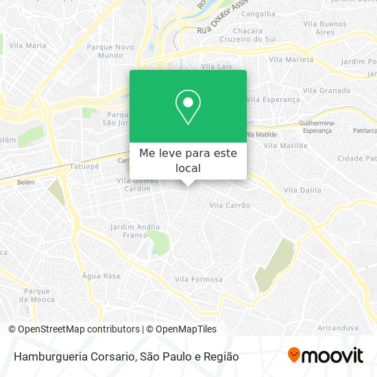 Hamburgueria Corsario mapa