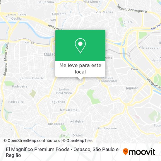 El Magnifico Premium Foods - Osasco mapa