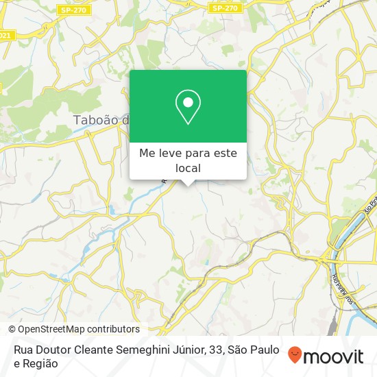 Rua Doutor Cleante Semeghini Júnior, 33, Campo Limpo (Jardim Catanduva) São Paulo-SP mapa