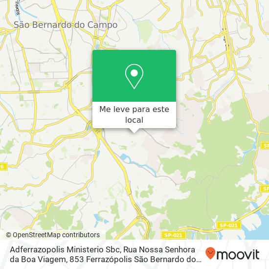 Adferrazopolis Ministerio Sbc, Rua Nossa Senhora da Boa Viagem, 853 Ferrazópolis São Bernardo do Campo-SP 09781-000 mapa