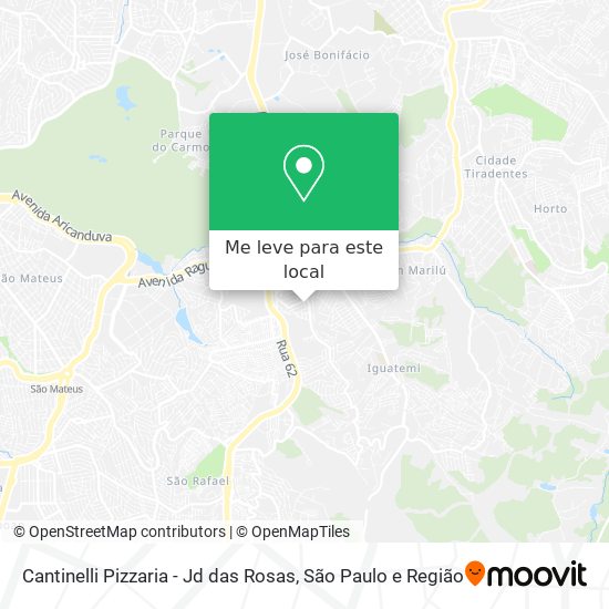 Cantinelli Pizzaria - Jd das Rosas mapa